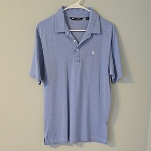 Travis Mathew Blue Polo Shirt Classic Design